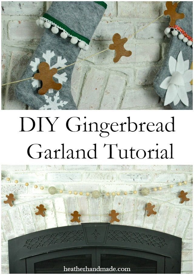 Gingerbread Garland Tutorial // heatherhandmade.com