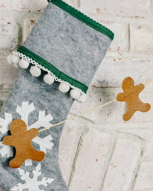 DIY Gingerbread Garland with Felt or Leather
