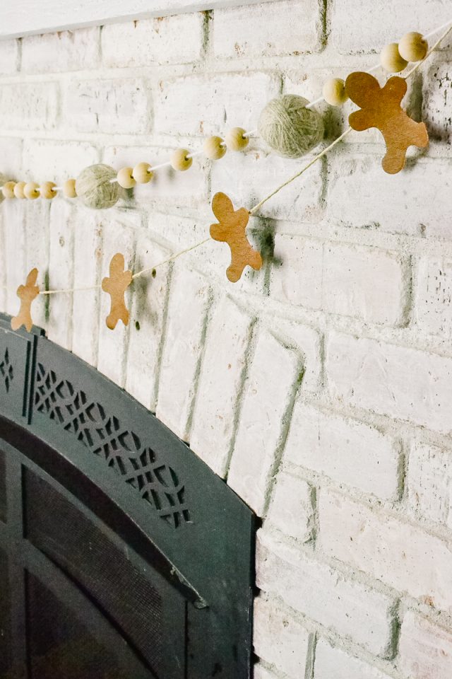 DIY Gingerbread Garland with Felt or Leather