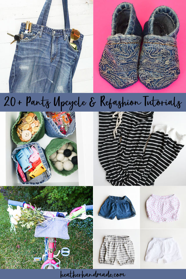 22 Pants Upcycle and Refashion Tutorials