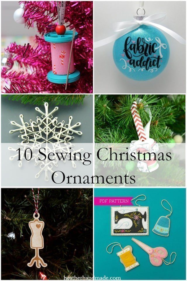 10 Sewing Christmas Ornaments // heatherhandmade.com