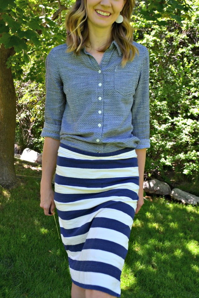 dress to skirt refashion