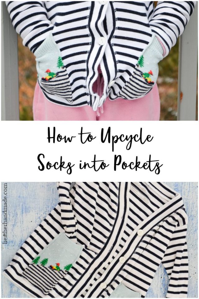 how to upcycle socks into pockets