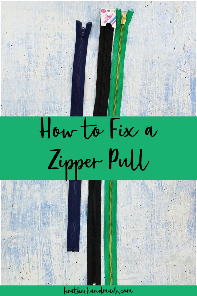 how to fix a zipper if the pull came off