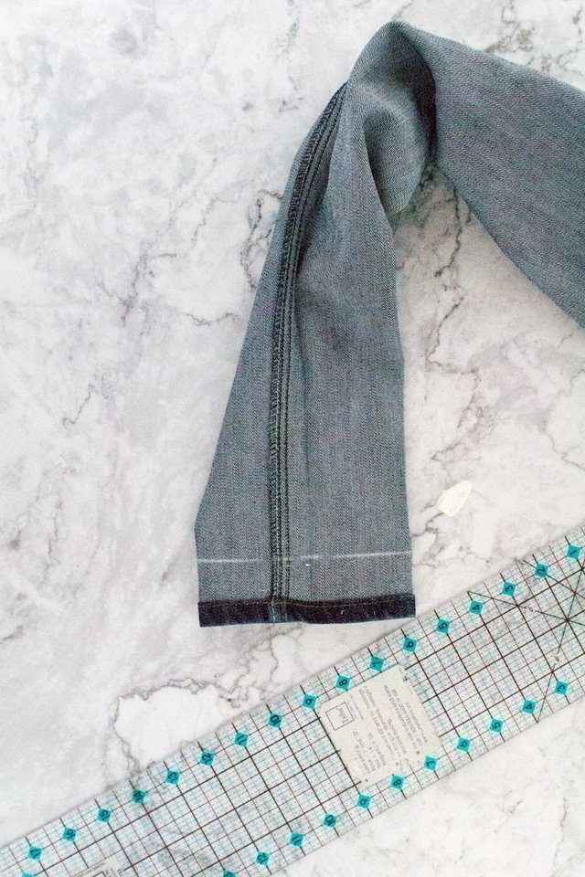 How to Hem Jeans with the Original Hem // heatherhandmade.com