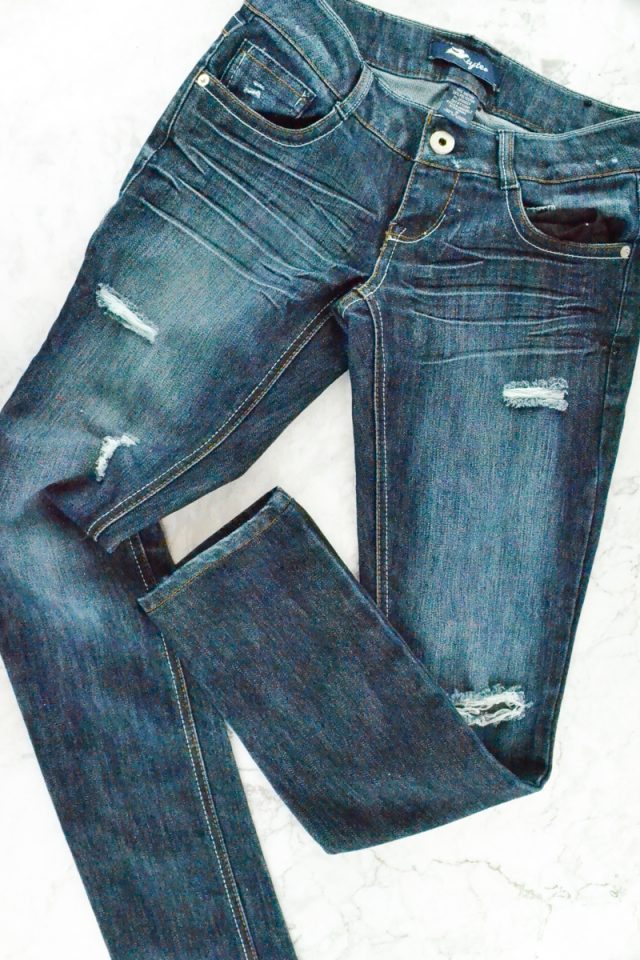 hem jeans with original hem
