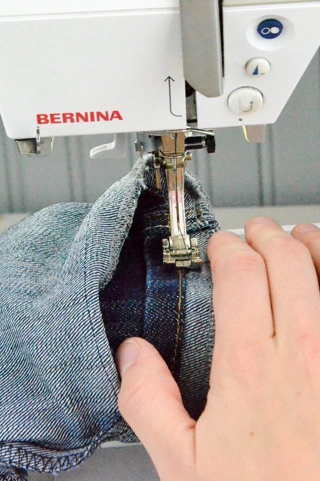 How to Hem Jeans with the Original Hem // heatherhandmade.com