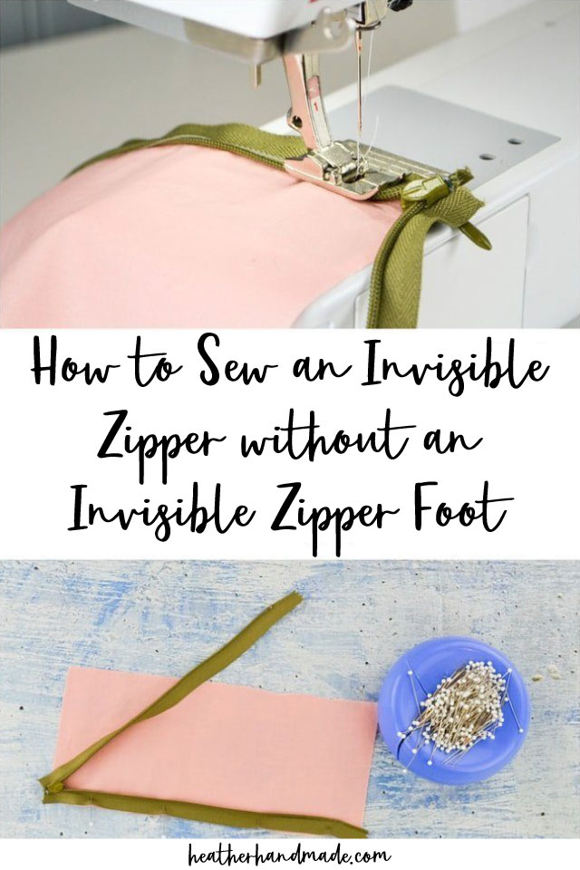 How To Sew an Invisible Zipper without an Invisible Zipper Foot