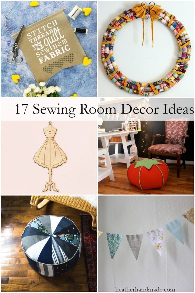 17 Unique Sewing Room Decor Ideas // heatherhandmade.com