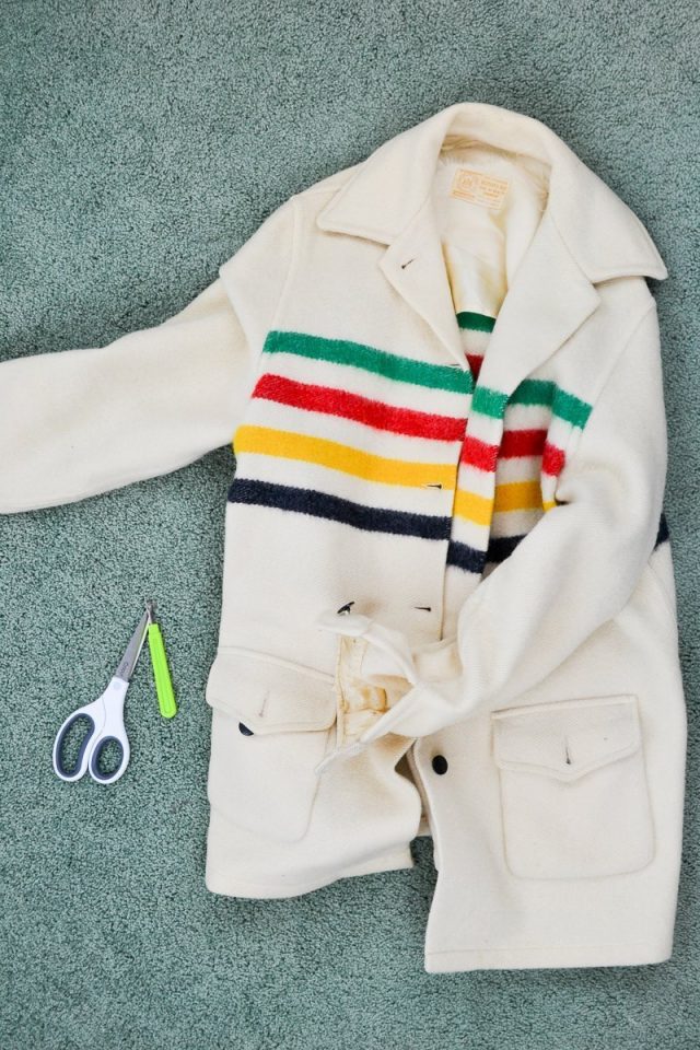 Hudson Bay Wool Coat Refashion // heatherhandmade.com