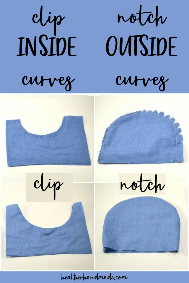 How to Sew Curves: Clipping vs Notching