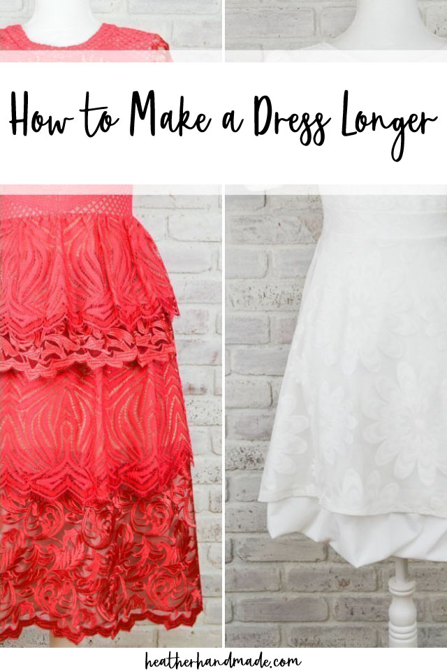 how to make a dress longer with lace