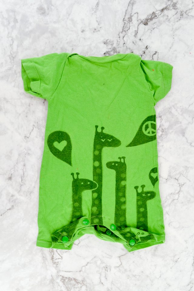 free upcycled t-shirt romper baby