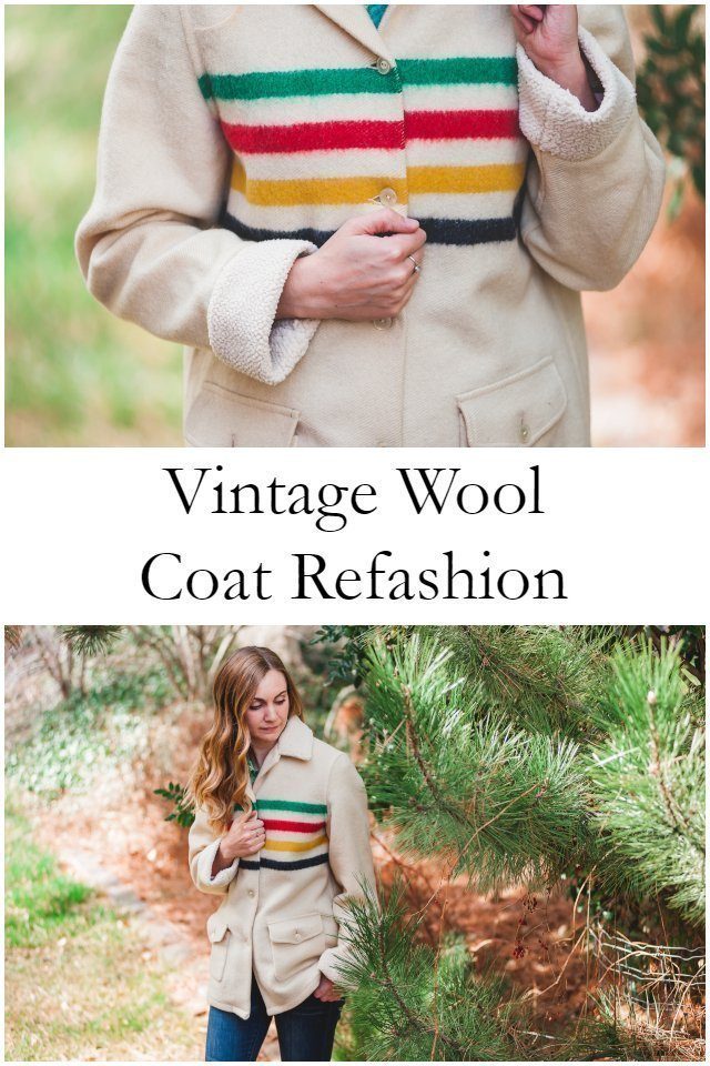 Hudson Bay Wool Coat Refashion // heatherhandmade.com
