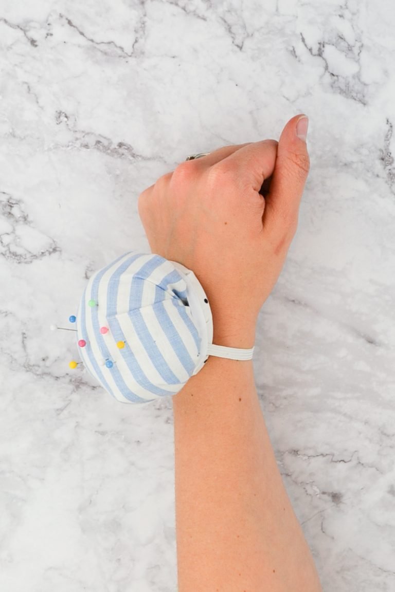 upcycle wrist pincushion