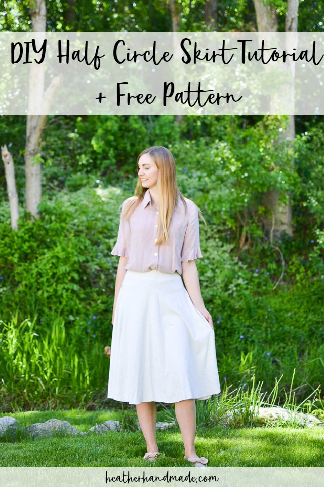 diy half circle skirt tutorial + free pattern