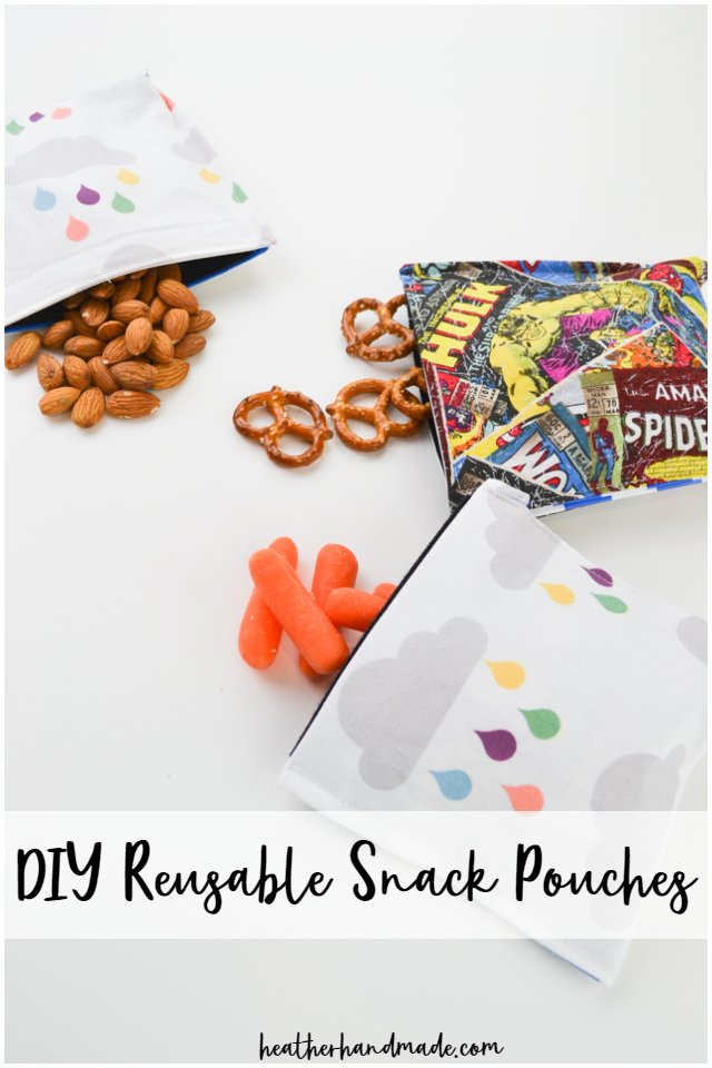 Sewing tutorial: Reusable fabric snack pouches