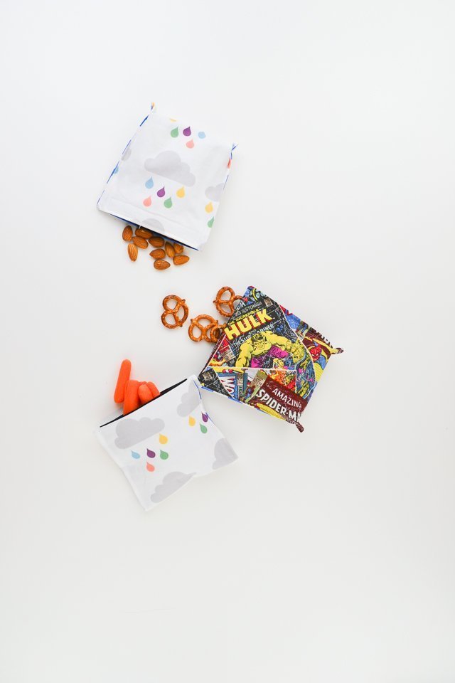 diy reusable snack pouches