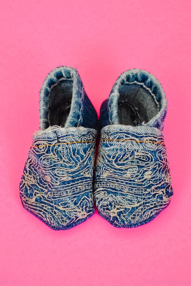 upcycled baby shoe free sewing pattern