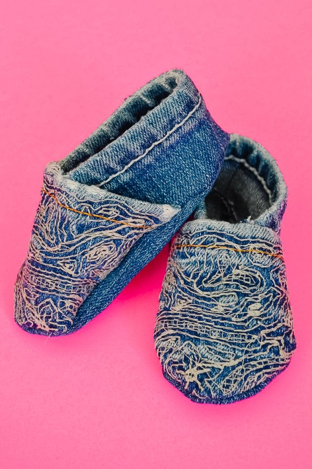 upcycled baby shoe free sewing pattern