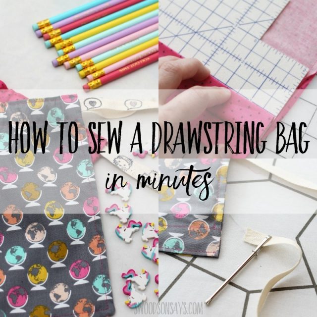 how to sew a drawstring bag