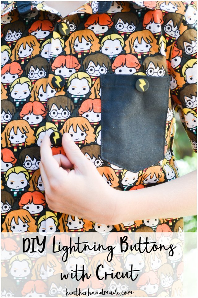 diy lightning buttons with cricut