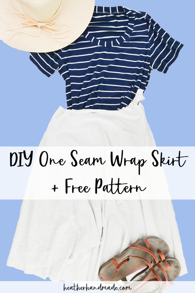 DIY One Seam Wrap Skirt + Free Pattern • Heather Handmade