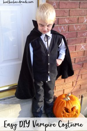 Simple Vampire Easy DIY Vampire Costume • Heather Handmade
