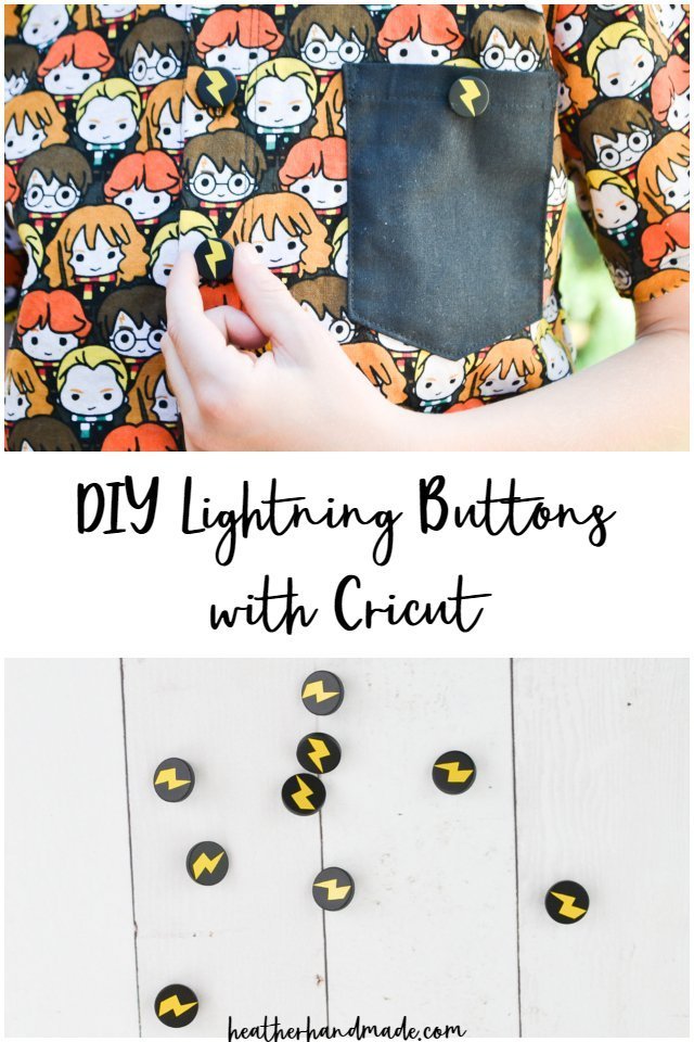 lightning buttons with cricut