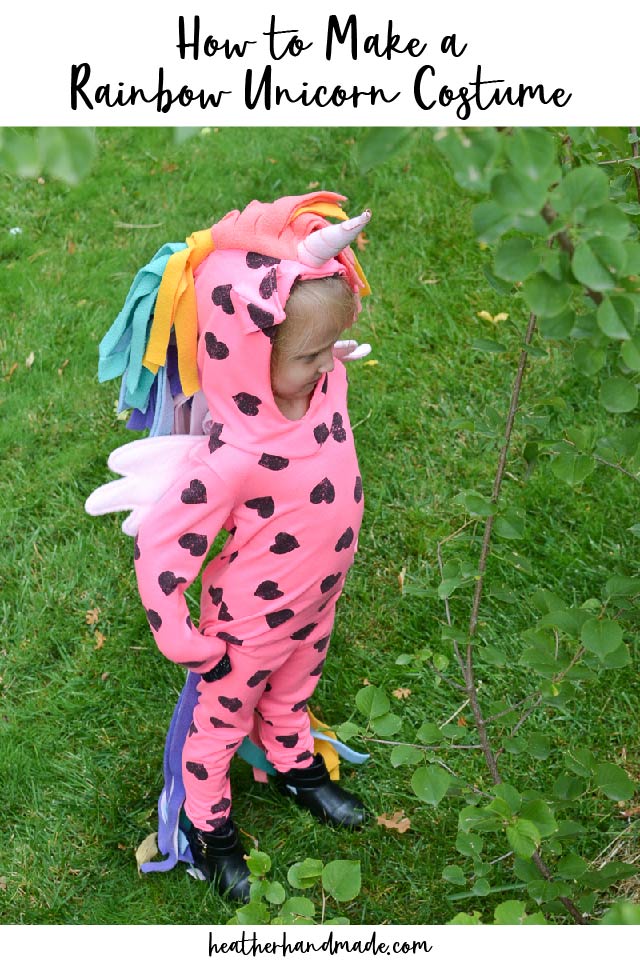 make a rainbow unicorn costume