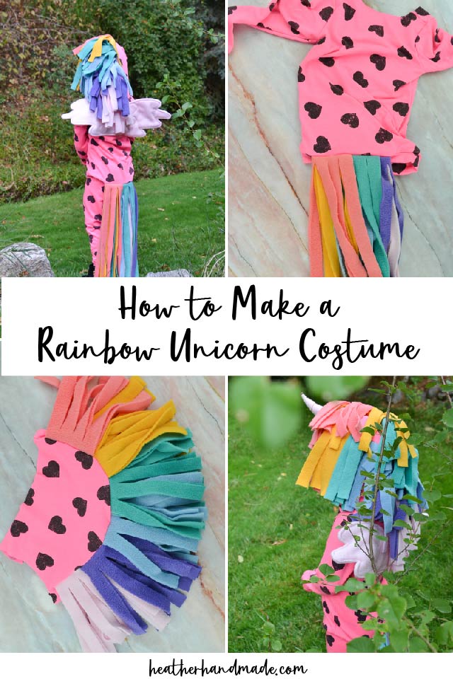 make a rainbow unicorn costume