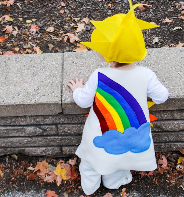 free sunshine and rainbow pattern