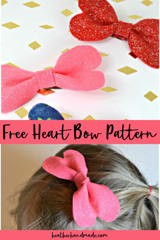 Heart Bow Tutorial and Free Pattern