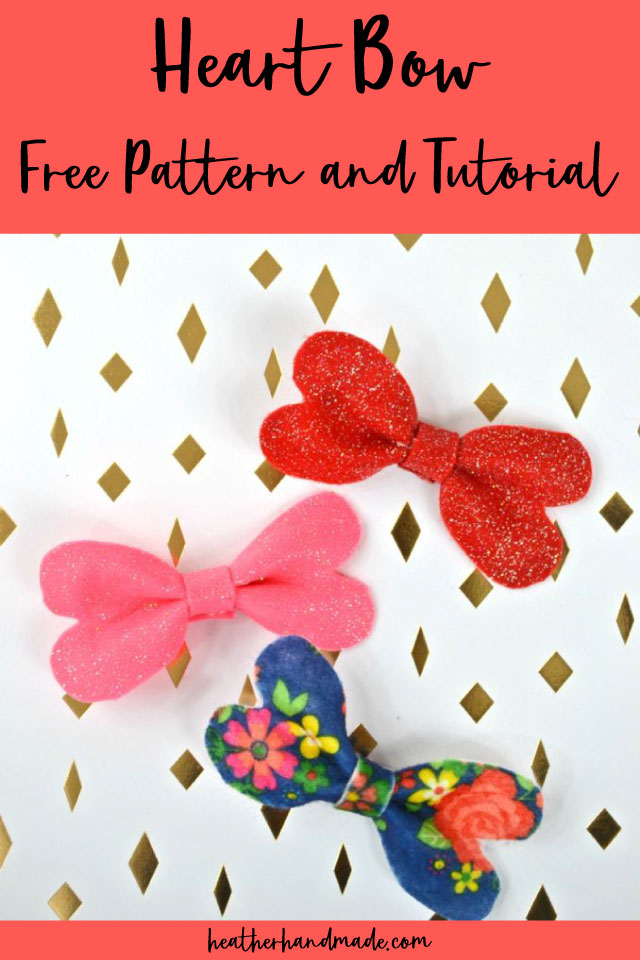 Heart Bow Tutorial and Free Pattern