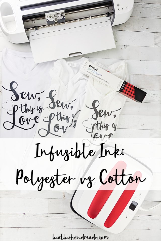 Cricut Infusible Ink on Polyester vs Cotton • Heather Handmade
