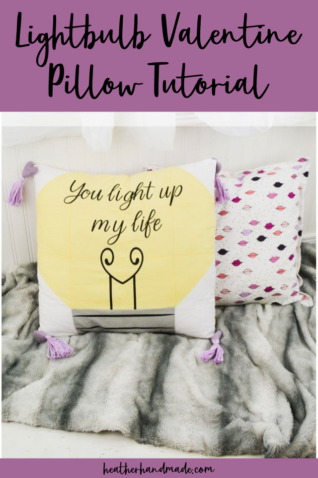 Pieced Valentine Pillow Tutorial with Cricut