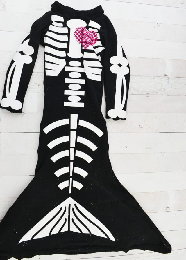 finished skeleton mermaid costume
