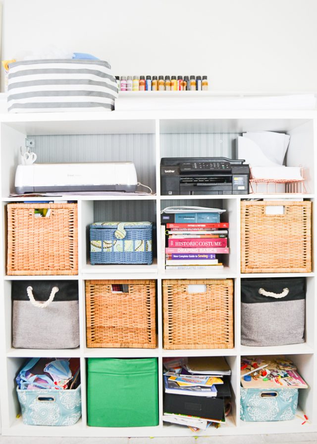 kallax sewing room storage