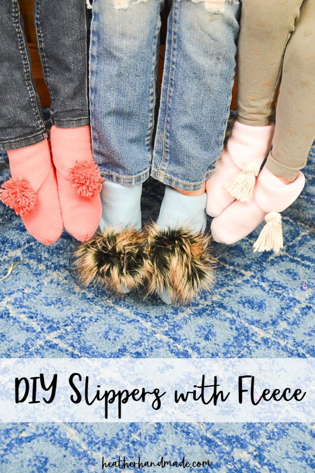 DIY Slippers with Fleece Fabric