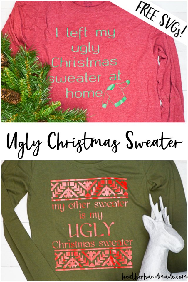 ugly sweater svg cut file