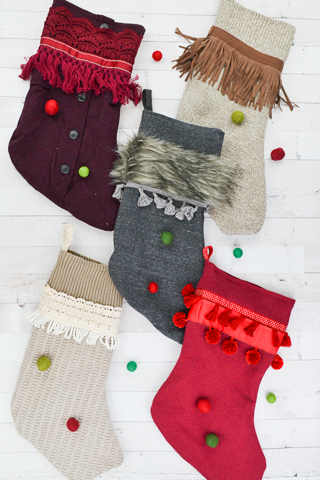 diy sweater stockings