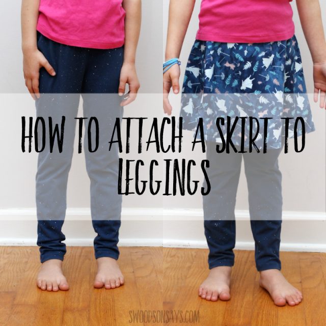 diy sewing skirt to leggings
