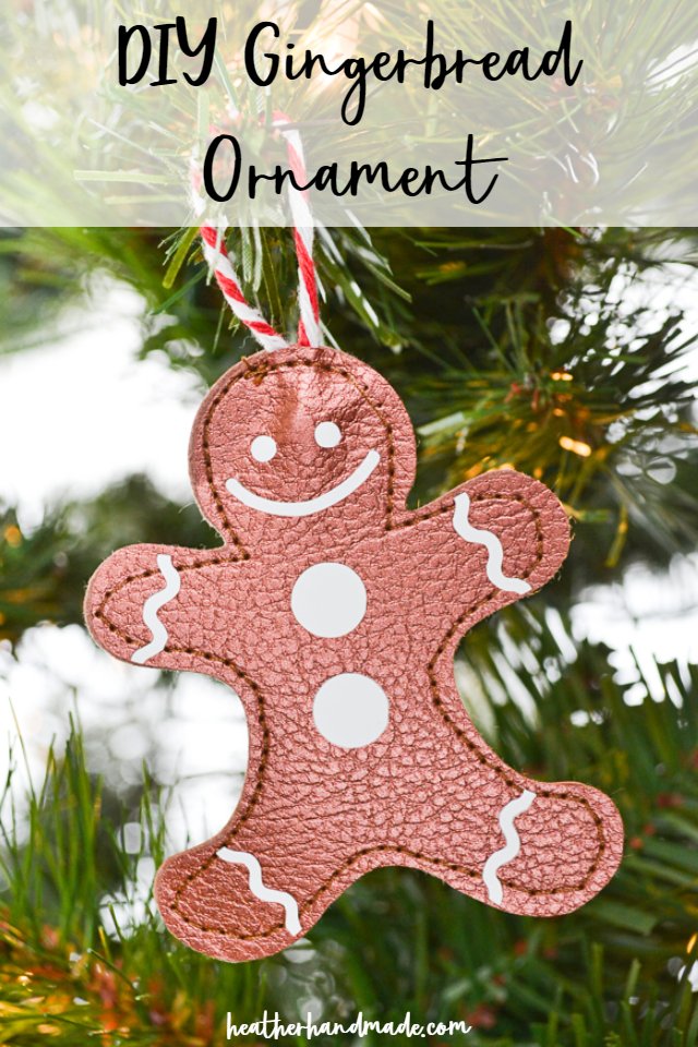 DIY Gingerbread Ornament with Leather