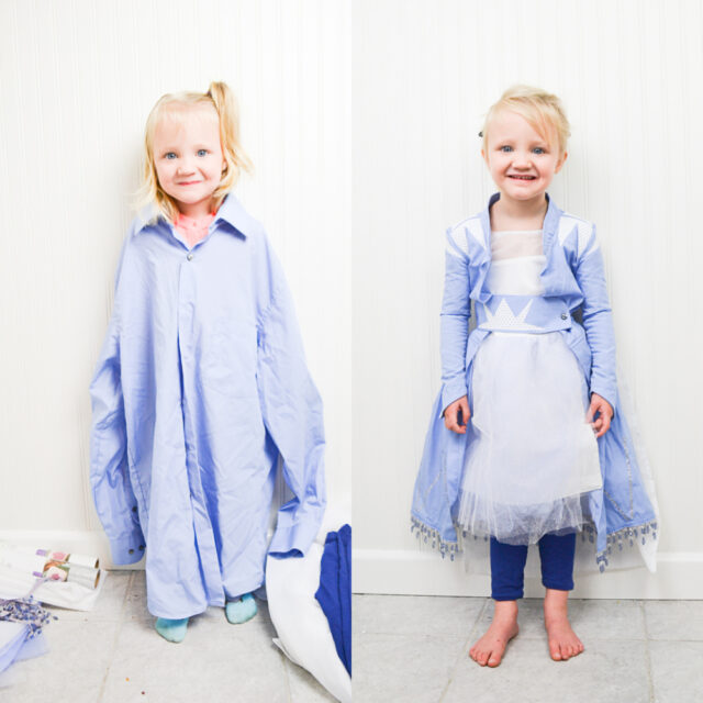 DIY Elsa Frozen 2 Jacket Dress: Upcycled