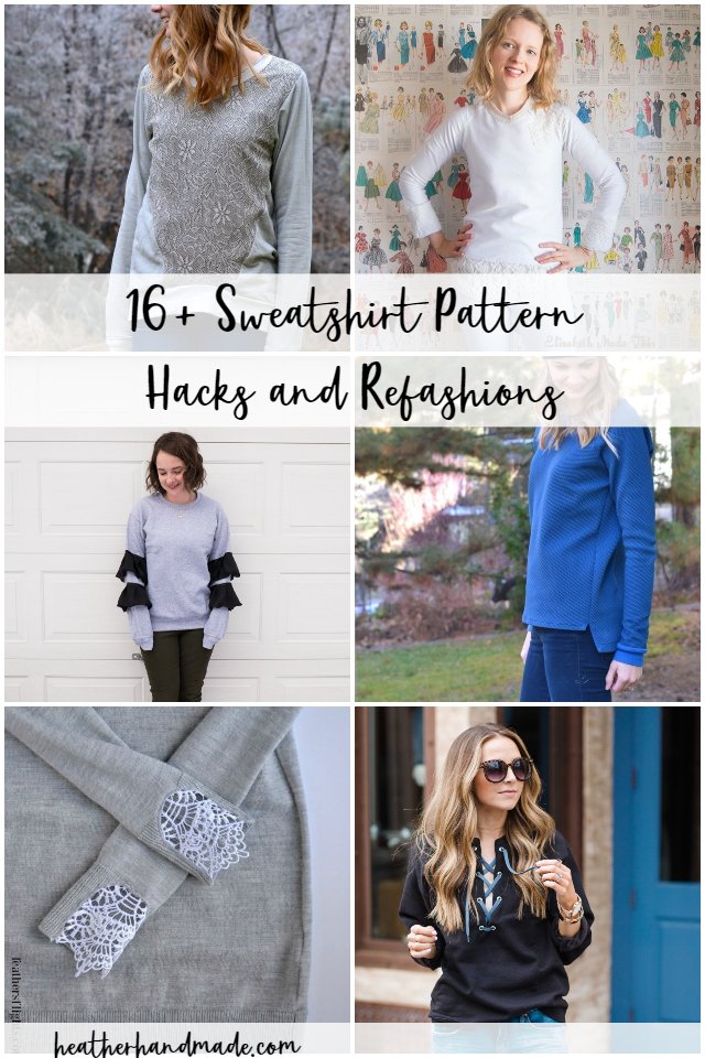 16 Sweatshirt Pattern Hacks and Refashions