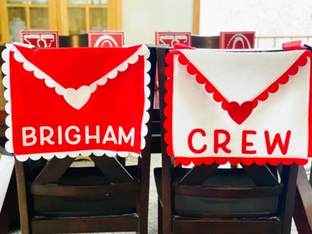diy valentine envelope chair covers