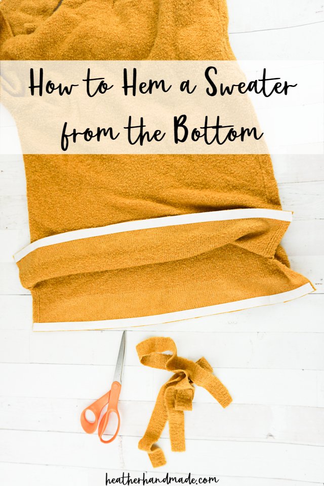 Shorten a Sweater from the Bottom with Hem Tape