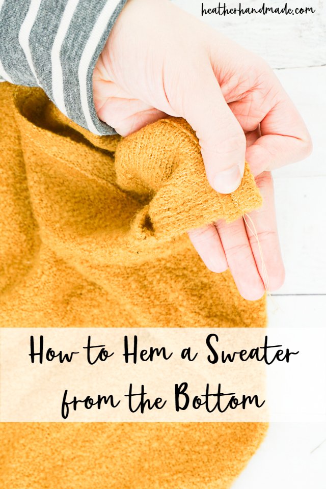 shorten a sweater from the bottom