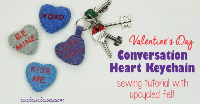 heart keychain sewing tutorial