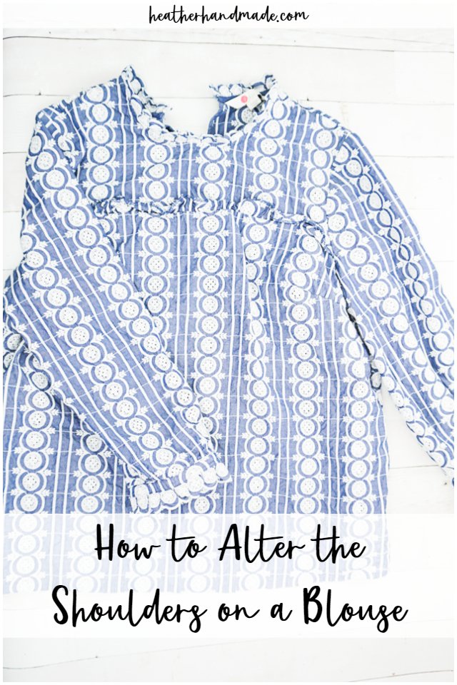 How to Alter Shoulders on a Blouse